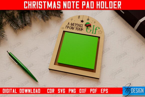 Download Christmas Note Pad Holder |Holiday Decor - Day Collection