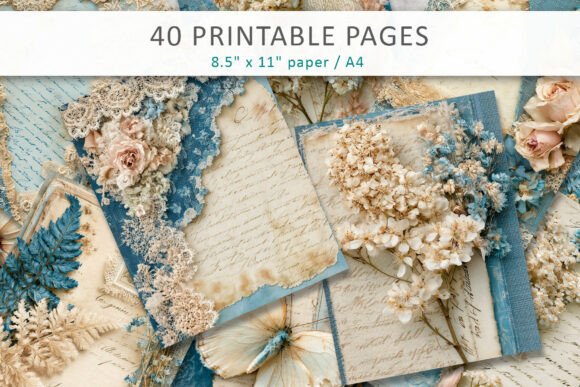 Download Vintage Shabby Chic Junk Journal Pages - Shabby chic Collection