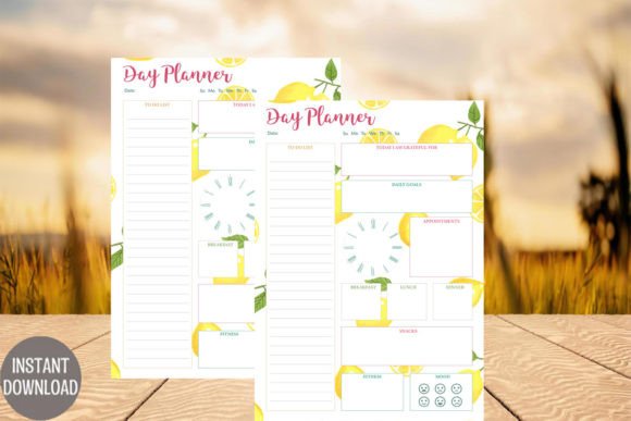Download Yellow Lemon Day Planner - Day Collection