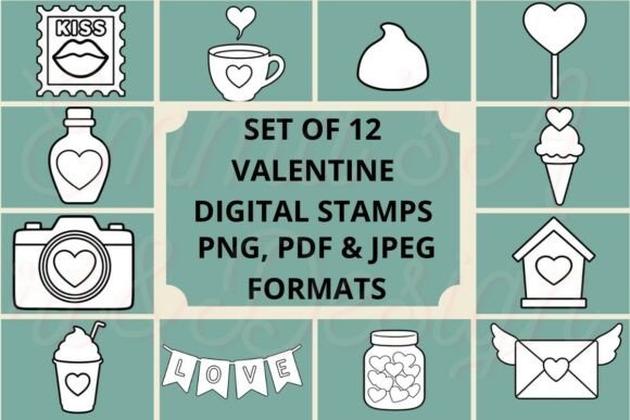 Download Valentine’s Day Digital Stamps Bundle - Day Collection