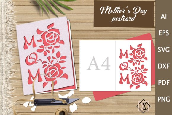 Download Mother's Day Card. Cut out of Paper - Day Collection