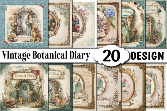 Download Vintage Botanical Diary Junk Journals - Junk journals Collection