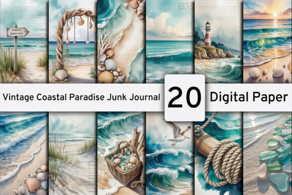 Download Vintage Coastal Paradise Junk Journals - Junk journals Collection