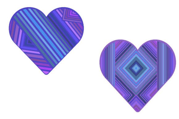 Download Pretty Blue Purple Heart Cutouts - Cutouts Collection
