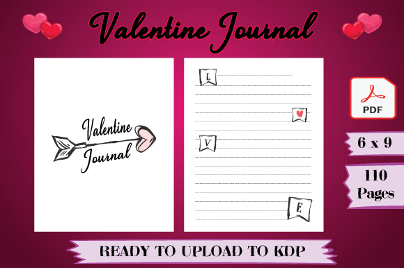 Download Valentine's Day Journal Unique for KDP - Day Collection