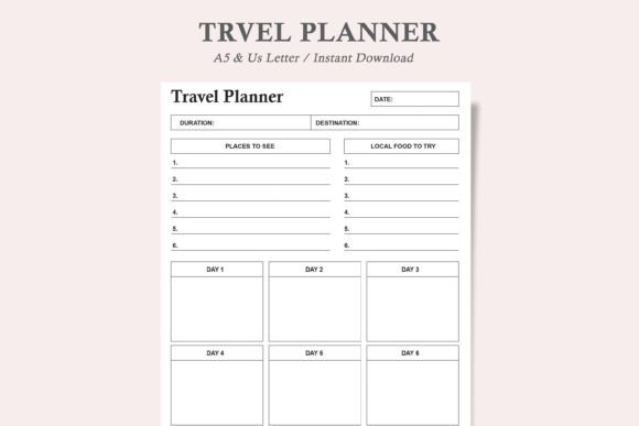 Download Travel Day to Day Planner,Travel Planner - Day Collection