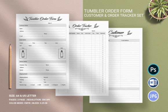 Download Tumbler Order Form Template - Tumbler order form Collection