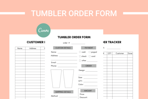 Download Editable Tumbler Order Form Printable - Tumbler order form Collection